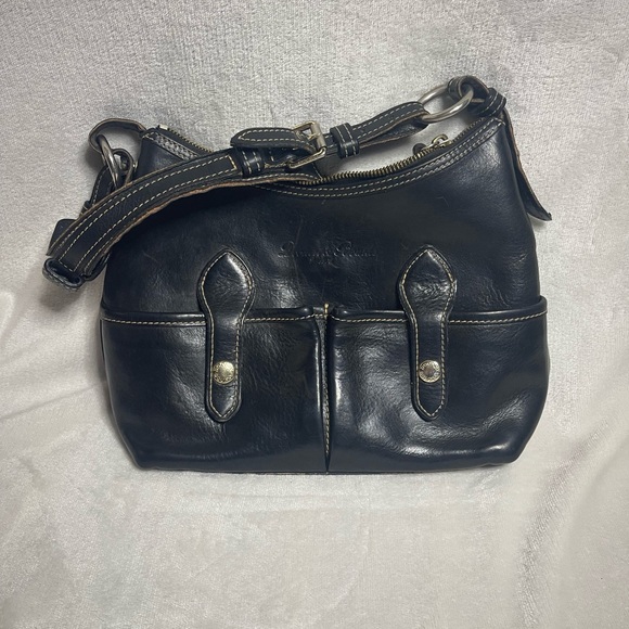 Black Leather Shoulder Bag - Picture 1 of 4
